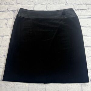 Behnaz Sarafpour Black Mini Skirt with Textured Waistband. Size 9.